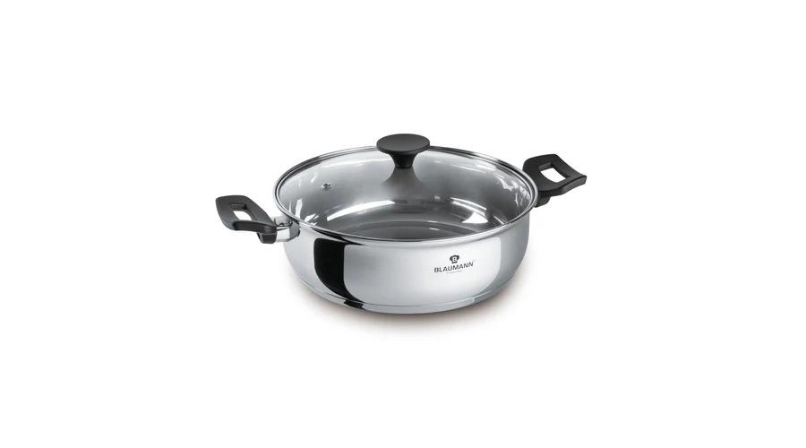 Blaumann Gourmet Line rozsdamentes ac�l l�bas fed�vel, bakelit fog�val, 28 cm